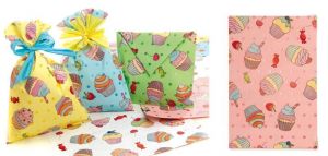 Sáček celofan 16x25 cm SWEET CAKE růžový