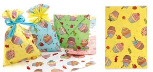 Sáček celofan 16x25 cm SWEET CAKE žlutý