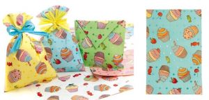 Sáček celofan 16x25 cm SWEET CAKE modrý