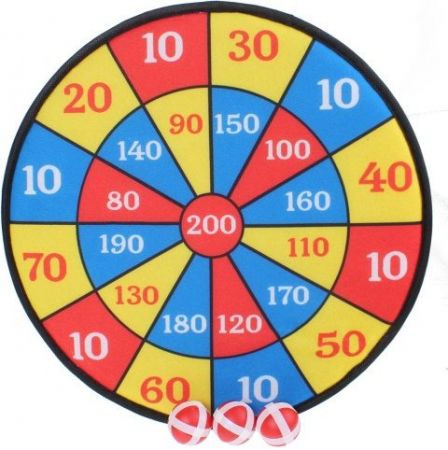 Terč na suchý zip 28 cm 3 míčky