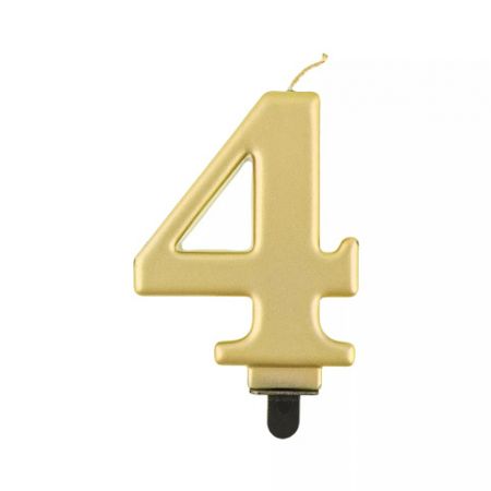 ALBI Svíčka dortová zlatá číslo 4