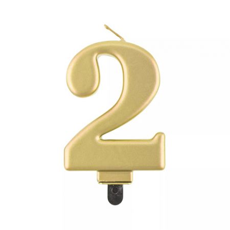 ALBI Svíčka dortová zlatá číslo 2