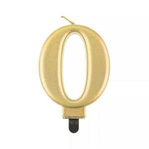 ALBI Svíčka dortová zlatá číslo 0