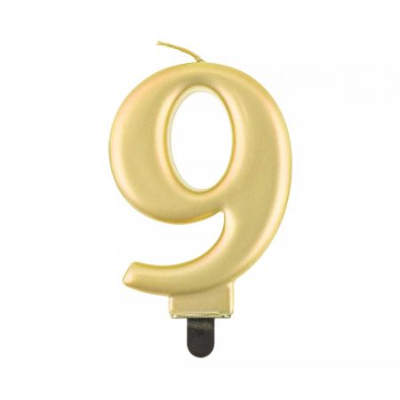 ALBI Svíčka dortová zlatá číslo 9