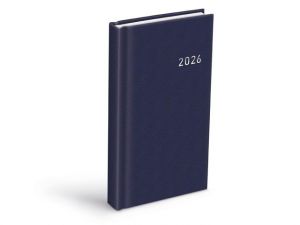 Diář 2026 D802 PVC dark blue 90x170mm
