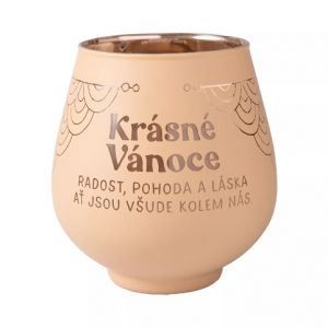 ALBI Zrcadlový svícen - Krásné Vánoce