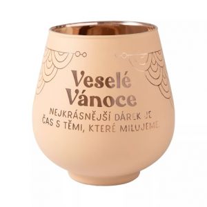 ALBI Zrcadlový svícen - Veselé Vánoce