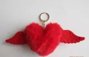 ALBI Chlupatá klíčenka - Srdce s křídly