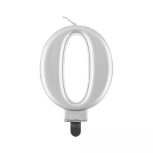 ALBI Svíčka dortová stříbrná číslo 0