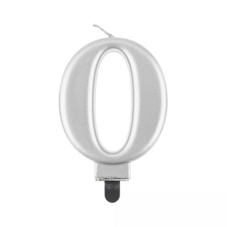 ALBI Svíčka dortová stříbrná číslo 0