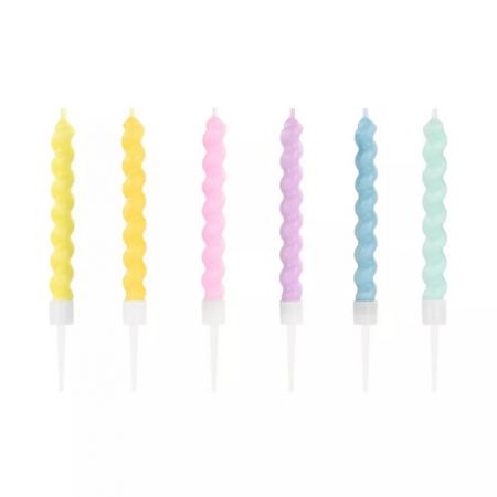 ALBI Svíčky dortové spirály pastelové 6 ks