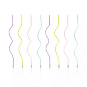 ALBI Svíčky dortové úzké spirály pastelové 8 ks