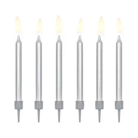 ALBI Svíčky dortové stříbrné 6 ks