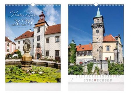 Kalendář 2026 nástěnný Hrady a zámky