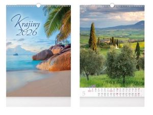 Kalendář 2026 nástěnný Krajiny