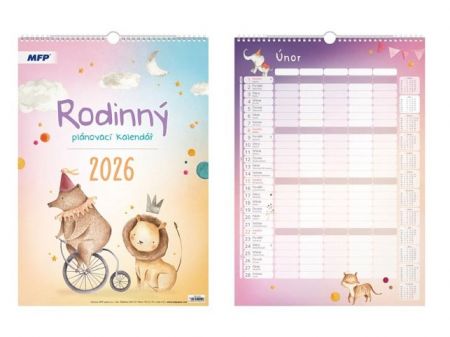 Kalendář 2026 nástěnný Rodinný