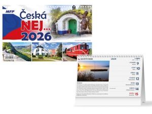 Kalendář 2026 stolní Česká NEJ…