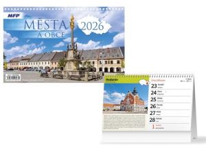 Kalendář 2026 stolní Města a obce ČR