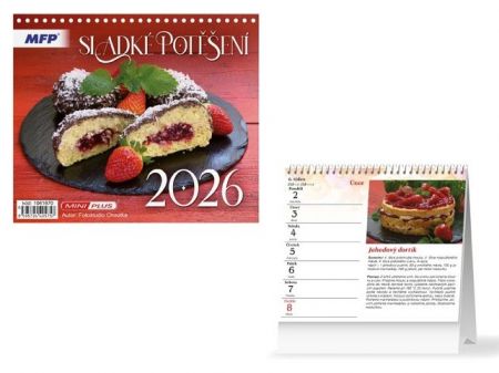 Kalendář 2026 stolní mini Sladké potěšení