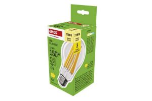 EMOS LED žárovka Filament A70 / E27 / 18 W (150 W) / 2 452 lm / teplá bílá