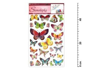 Samolepící dekorace 10141 barevní motýli 53x29cm