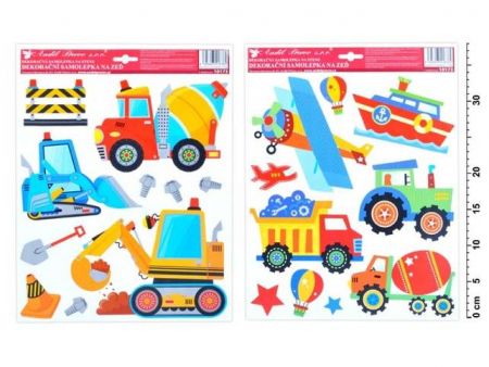 Samolepící dekorace 10173 stroje 33 x 29 cm