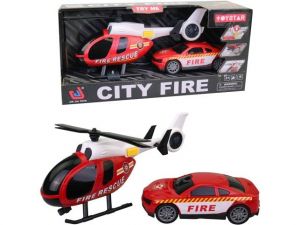 Vtrtulník s hasičským vozem, 20,8 x 7,5 x 12,5 cm