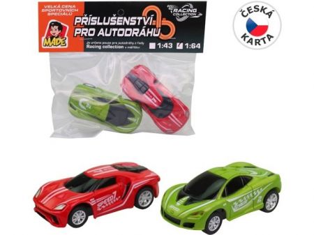 Autodráha náhradní autíčka, 2 ks 1:64