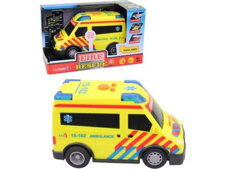 Auto ambulance,světlo, zvuk, 14 x 7 x 6 cm