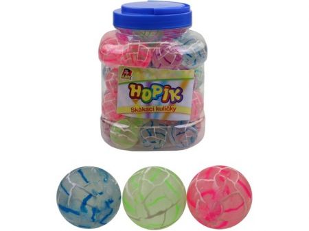 Hopskulka transparent mramor, 38 mm