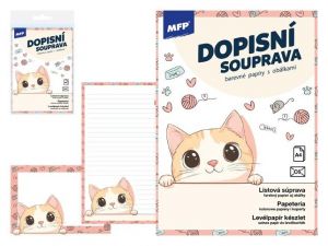 Dopisní papír barevný LUX 5+10 (Kočka)