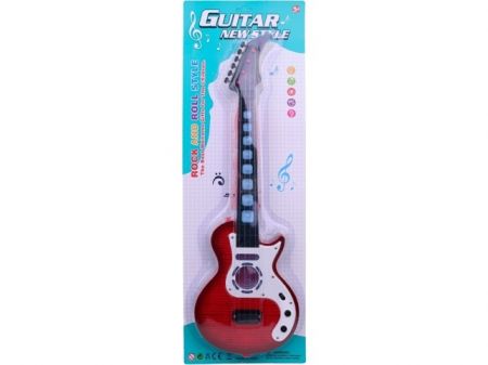 Kytara elektrická, na baterie, hudba a světlo, 54 cm