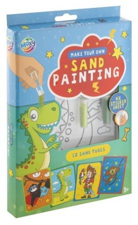 Kreativní set pískové malování 4 listy samolepek + 12 písků