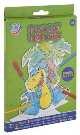 Vypichovací obrázky 12 listů + pero a podložka