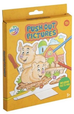 Vypichovací obrázky Farma 12 listů + pero + podložka