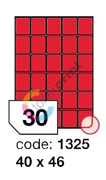 Samolepící etikety Rayfilm Office 40x46 mm 100 archů, matně červená, R0122.1325