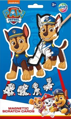 Kreativní set vyškrábávání magnetů Paw Patrol 10 kusů + 2 pera