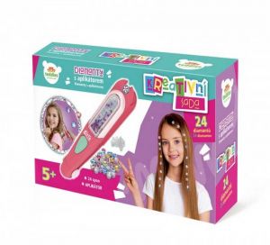 Třpytivé diamanty do vlasů s aplikátorem plast