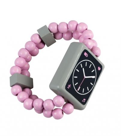 Hodinky Watch dřevěné oboustranné růžové