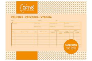 Příjemka-převodka-výdejka, A5, 100 listů, samopropisovací, OPTYS 1087