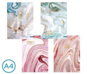 Kniha záznamová A4 linka 96l Marble mix