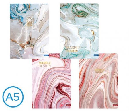 Kniha záznamová A5 linka  96l Marble mix