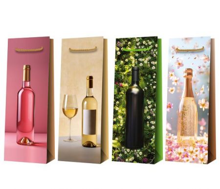 Taška dárková 13 x 36 x 8,5cm LAHEV VÍNO 2 mix