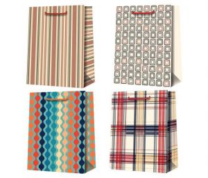 Taška dárková 26,5 x 32,5 x 13,5cm GEOMETRIC mix