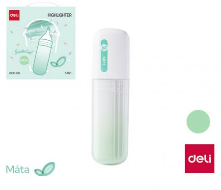 Zvýrazňovač s vůní DELI EU188-GN pastel zelený