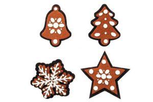 Perníčky z filcu na zavěšení 5cm, 4ks