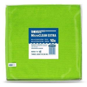 Utěrka "MicroCLEAN Extra", zelená, univerzální, 10 ks, 40 x 40 cm, BONUS B253