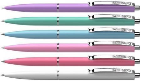 Kuličkové pero &quot;K15&quot;, mix pastelových barev, 0,5 mm, stiskací mechanismus, 50 ks, SCHNEIDE