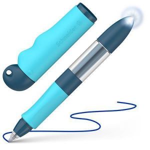 Bombičkový roller "Base Senso", modro - tyrkysová, M, s výstražným světýlkem, SCHNEIDER 18