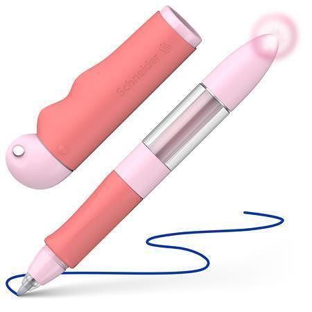 Bombičkový roller &quot;Base Senso&quot;, růžovo - červená, M, s výstražným světýlkem, SCHNEIDER 188